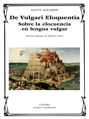 cover image of De Vulgari Eloquentia